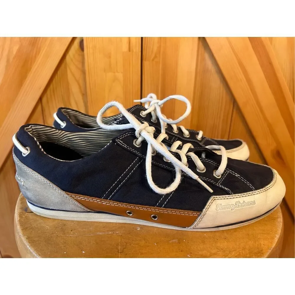 Tommy Bahama Relax Harbor Island Casual Sneakers Blue Mens US Size 10 Read